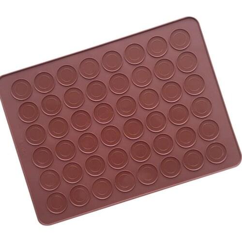 50pcs DIY silicone chopping board Macaron mat 48-hole round macaron mat SN3903