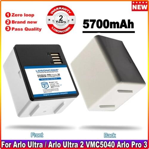 5700mAh A-4A Battery For Arlo Ultra Arlo Ultra 2 VMC5040 Arlo Pro 3 VMC4040P Wire-Free Security Cameras Replace A-4a VMA5400