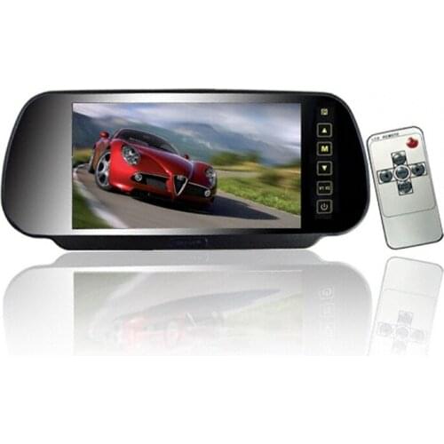 7 inch HD LCD 800*480 On-Mirror Car Auto Motor Monitor Parking Rear View LCD Screen 2 RCA Inputs Channels 12-24V