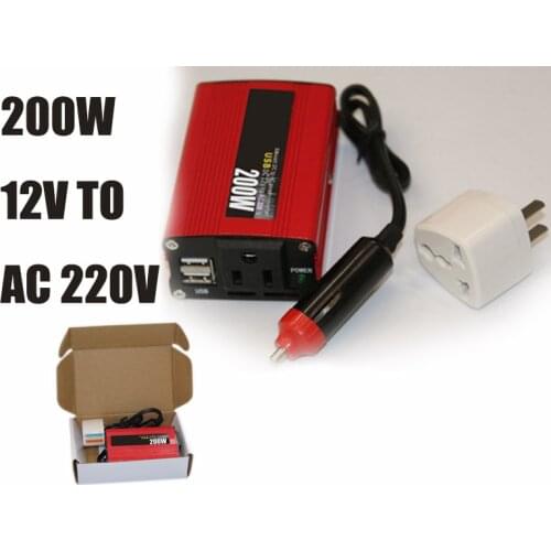 Polarlander inverter 12v to 220v 200W Car inverter 12v 220v 200w 50Hz inverter with USB Modified Sine Wave Power inverter