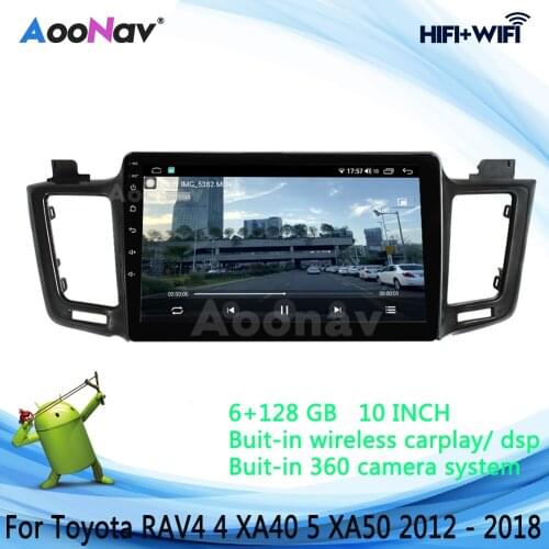360 Camer Car Radio For Toyota RAV4 4 XA40 5 XA50 2012 - 2018 QLED Screen 128GB Stereo DVD Multimedia PlayerGPS Navigation