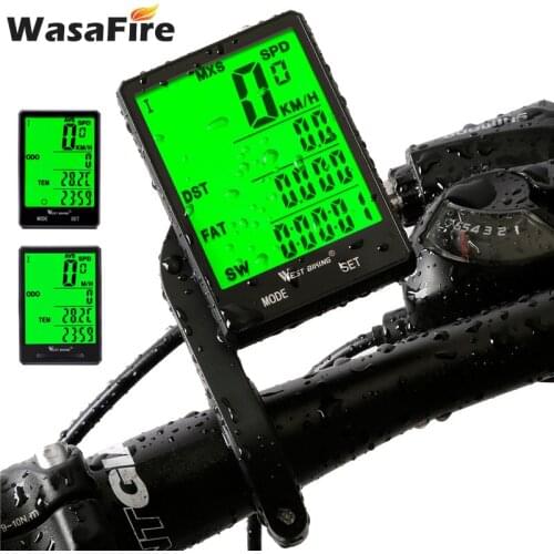 Wireless Bicycle Computer 2.8" Large LCD Screen MTB Stopwatch Waterproof Cycling Speedometer Backlight Road Bike Odometer