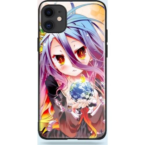 No game no life Shiro anime soft silicone tempered glass For iPhone SE 6 6s 7 8 Plus X XR XS 11 Pro Max phone case cover shell