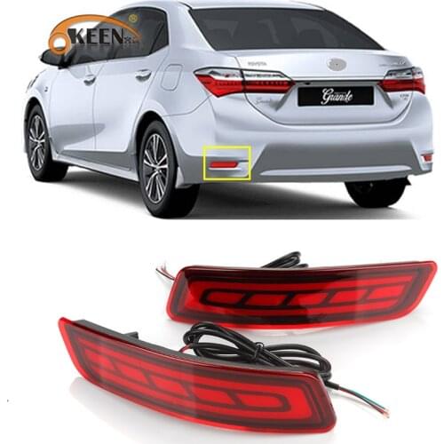For Lexus GS250 350 450H ES250 ES300H ES350 2012 - 2015 Car LED Rear Fog Lamp Bumper Brake Light Driving Reflector Taillight
