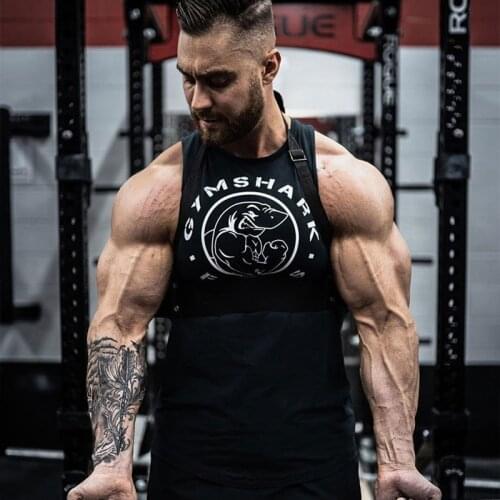 Mens Printed t shirt Summer Gyms Fitness Bodybuilding sleeveless T-Shirts Male Fashion Casual Workout Tees Tops Dry-Fit Clothing