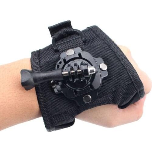 Go pro 360 Wheel Strap Tripod Wrist Strap Mount Arm Wrist Band for gopro hero 6 5 4 3 + 3 2 sj4000 sj5000 xiaomiyi camera