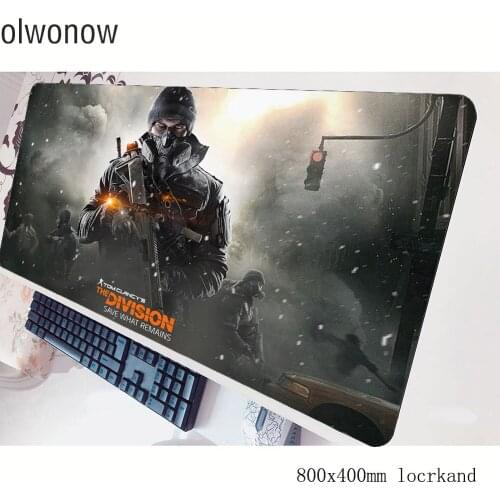 Tom clancys the division mousepad gamer gel 800x400x3mm gaming mouse pad present notebook pc accessories padmouse ergonomic mat