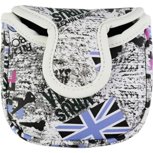 Golf Mallet Putter Cover Headcover Magnetic Skull Golf Club Covers Protect Golf Clubs Universal Fits All Golf Brands