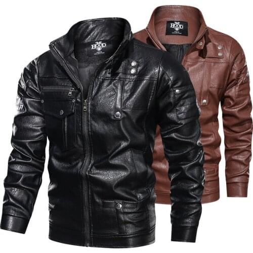 PU Leather Jacket Mens Clothing Fashion Slim Mens Motorcycle PU Leather Clothing Fashion Washed Leather Jacket Tide
