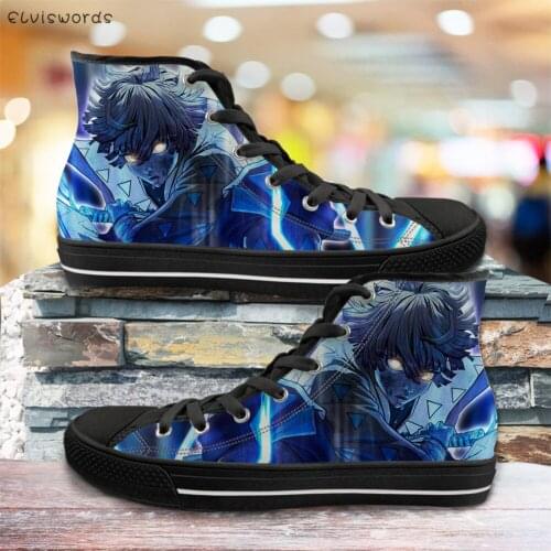 ELVISWORDS Hot Sale High Top Canvas Shoes Anime Tokyo Ghoul Printed Women Female Sneakers Casual Fashion Ladies Vulcanized Shoes