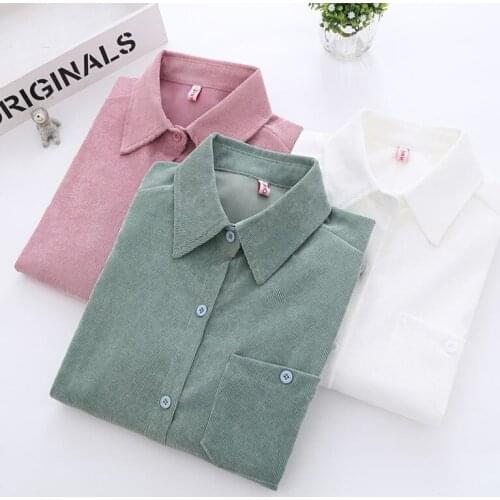 Madou girl Women's Corduroy Shirts