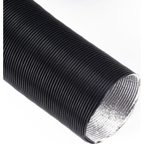 Aluminum foil Heater Duct Auto Hot Replacement Warm 1pc 42mm Air Black