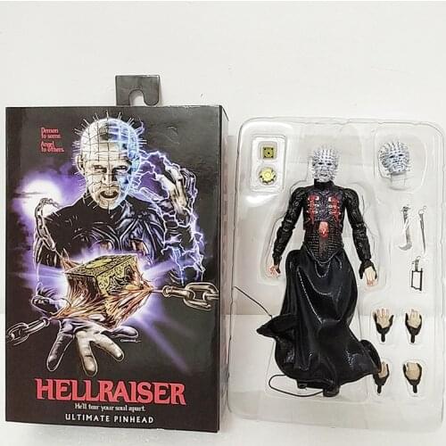 NECA Hellraiser Action Figures He'll Tear Your Soul Apart Ultimate Pinhead Action Figure Collectable Toy Gifts 18cm 7inch