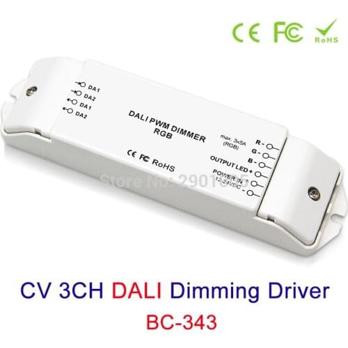New arrival CV 3CH DALI led lamp dimming Driver PWM RGB dimmer Controller for 5050 3528 led strip 4096 levels DC12v-24v