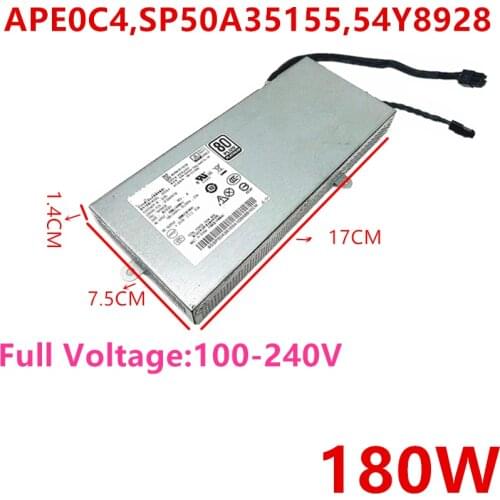 New PSU For Lenovo Think M800 810 8350 9550Z AIO700 180W Power Supply APE0C4 SP50A35155 54Y8928 APE004 PA-1181-2VA PA-1181-2