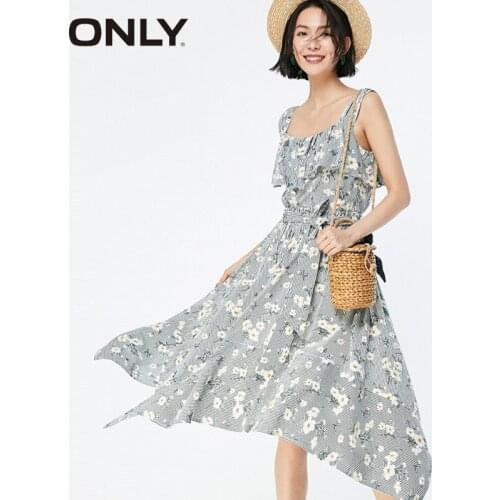 ONLY Women Ruffled Lace-up Two-piece Dress | 119107694