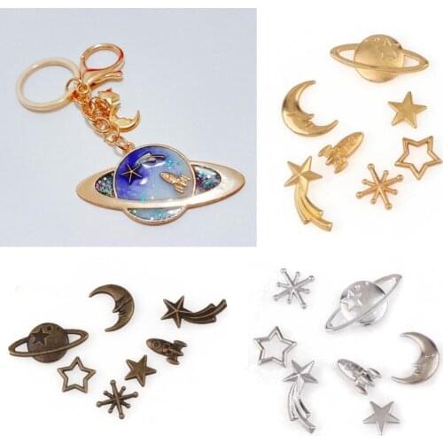 35 Pieces Cosmos Themed Charms Alloy Epoxy Charms Pendants for Resin Jewelry Making Epoxy Resin Accessories Supplies