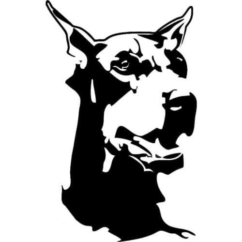 LLY-0512 Popular Car Stickers Doberman Animal Modeling Decal PVC Cars Decoration Window Classic Waterproof Auto Sticker Decor