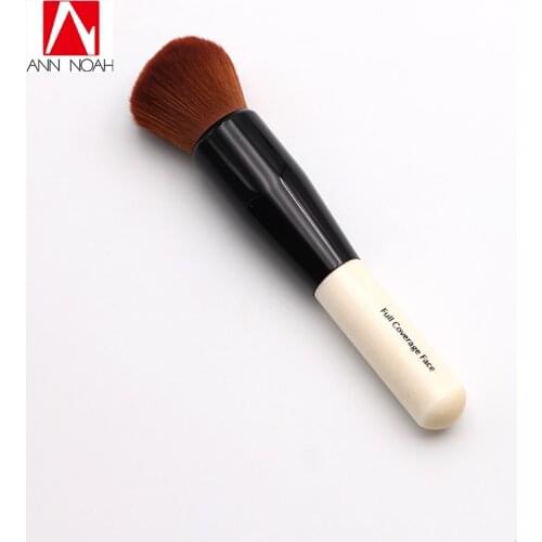 Professional Portable Short Wood Handle Dense Soft Synthetic Hair Full Coverage Makeup Face Powder Brush