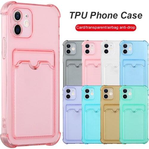 Shockproof Anti-Fall Card Package Design Phone Case For iphone 11 Pro 12 mini X XS XR 7 8 Plus Max SE2020 Lens protection Cover