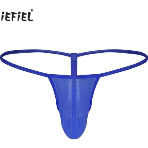 Sexy Exotic Mens Lingerie Sissy Panties See Through Sheer Mesh Bulge Pouch Mens Bikini Thongs and G-strings Tangas Gay Underwear