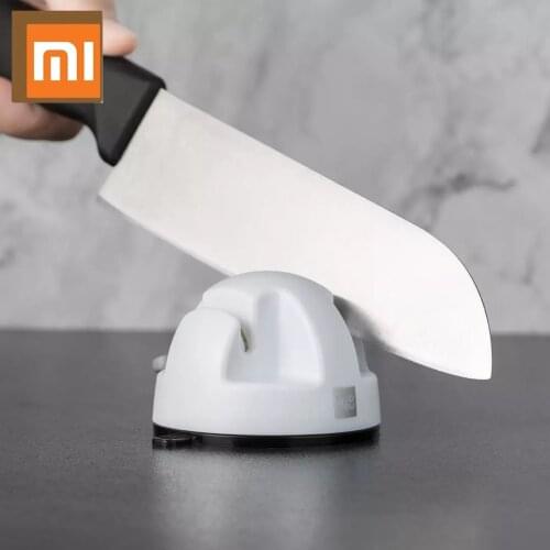 Xiaomi Huohou Mini Double Wheel Knife Sharpener Dual Mode Sharpening PVC Suction Stone Grinder Grindstone Tools for Kitchen
