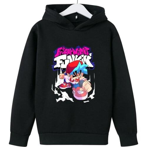 Anime Friday Night Funkin Hoodie Spring Hooded Pullovers Tops Boys/girls Clothes Kids Sweatshirt New Game Funny Kids Hoodies