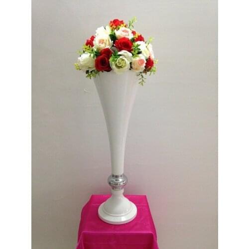 Hot style 68cm /26.7" White wedding flower vase wedding table vase wedding decoration Wedding road leads 10 pcs