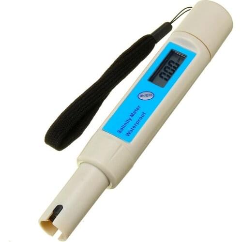 Waterproof Salinity Meter Portable Precision 0~199.9ppt Digital Salinity Meter Soup Food Sea Salt Salimeter Graphite Electrode