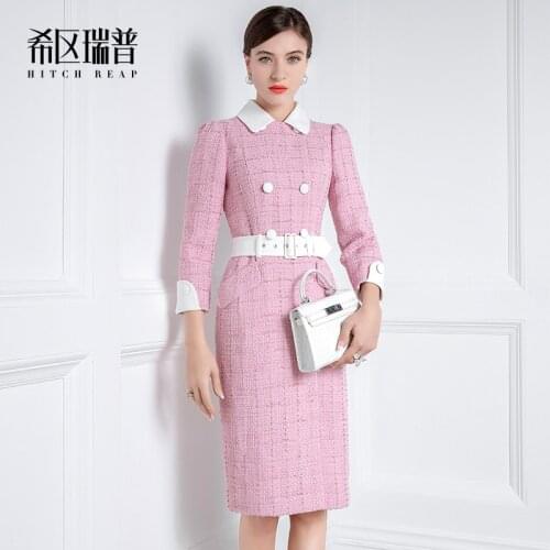 Celebrity Dress High End Temperament 2021 Autumn New Womens Dress Small Fragrance Rough Flower Dress