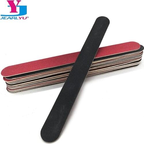 10 X Professional Wood Nail Files Gel Nail Polish Strong Thick Nail File Kit Black & Red Sandpaper Lima Unghie 180/240 Nagellak