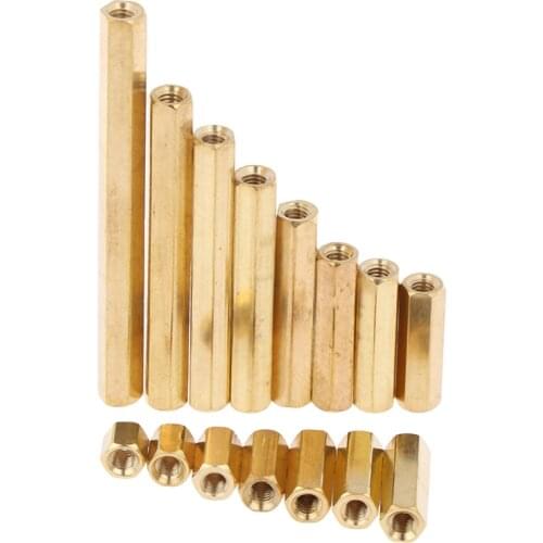 10Pcs M3 Hex Nut Spacing Screw Female Brass Threaded Pillar PCB Motherboard Standoff Spacer 5-50MM