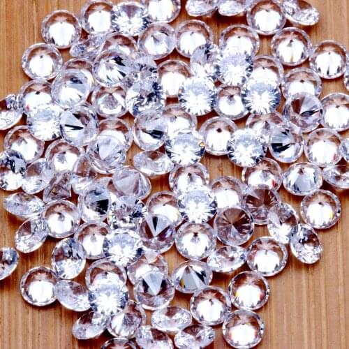 1000pcs AAAAA Grade White 0.8~4.0mm White Round Cut High Quality Cubic Zirconia Synthetic Gems Stone