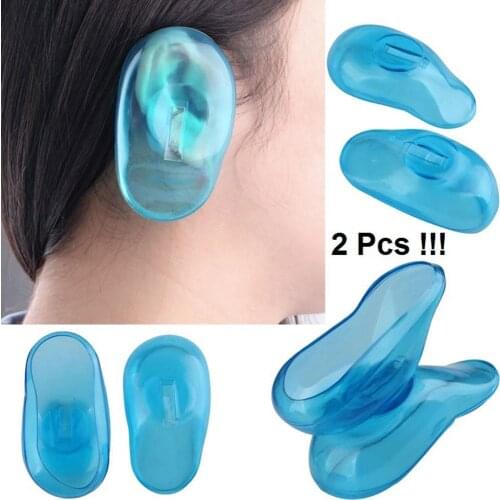 2 Pcs Hair Dying Silicone Shield Ear Protective Cover Hair Salon Accessory Tool