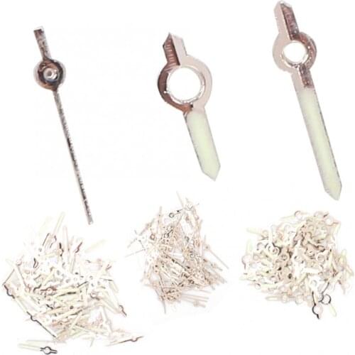 300Pcs Silver Luminous Watch Hour Minute Second Hands Watch Needles Replacement Accessory Part for 2035 Movement Watch Repair