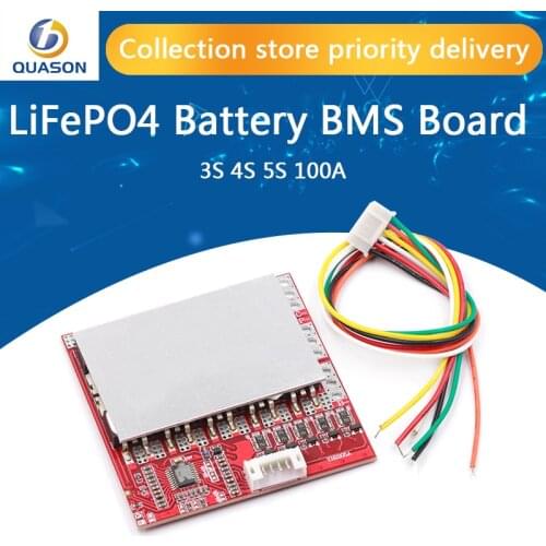 3S 4S 5S 100A BMS Board/ 3.7V Lithium battery protection board/3.2V iron phosphate/LiFePO4 battery BMS board with Balance