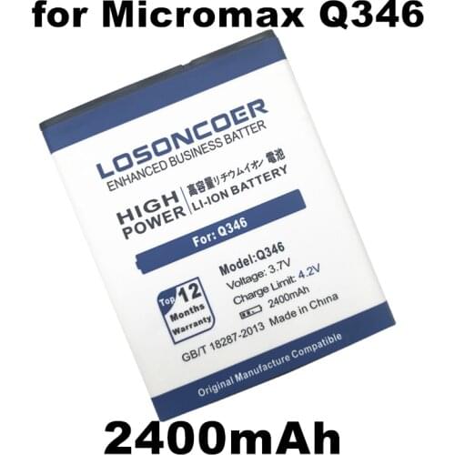 LOSONCOER 2400mAh High Quality Battery for Micromax Q346 Battery