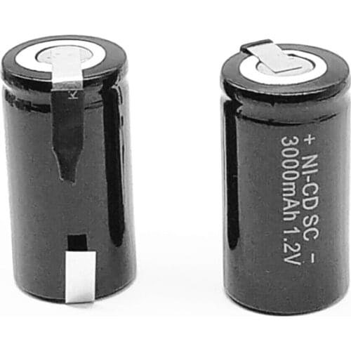3/5/8/10/12/15/24 PCS High Quality Rechargeable Battery, SC 1.2v 3000mAh,With Tab, For Electric Tools