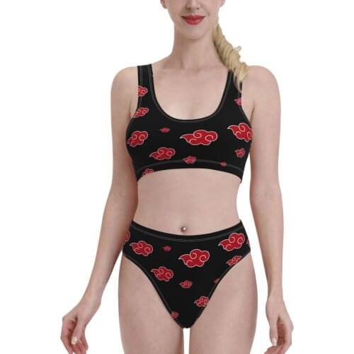 Bikinis Akatsuki (12) sexy 2021 Women Swimsuit high Waist 2 piece woman set anime cloud R340 Women Beach wear