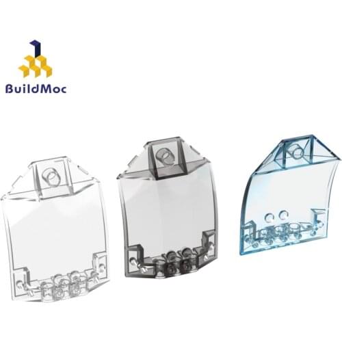 BuildMOC 41751 Windscreen 8 x 6 x 2 Curved For Building Blocks Parts DIY electric Educational Classic Brand gift Toys