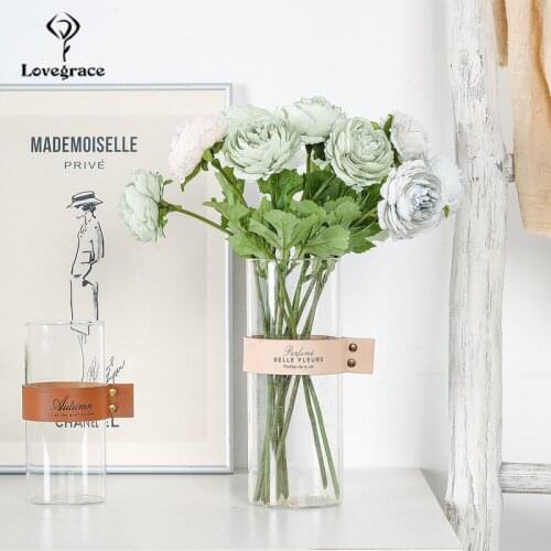 Macaron Colors Fake Rose Artificial Flowers Silk Rose Branch for Wedding Arch Table Fake Big Flowers Red Home Decor Spring Flore