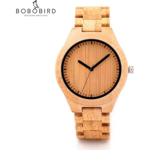BOBO BIRD Wooden Watch Men relogio masculino Timepieces Japan Movt 2035 Quartz Watches Special for Drop Shipping