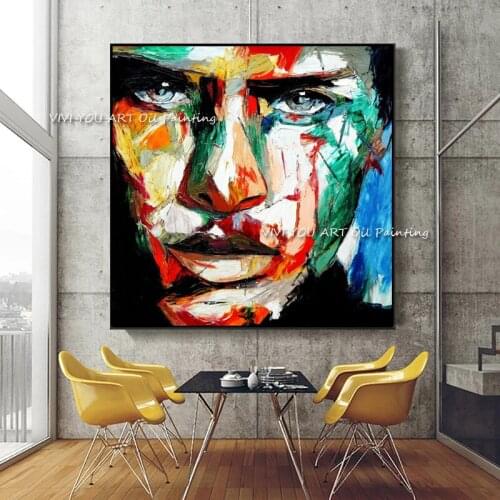 Francoise Nielly canvas Palette knife Wome Face oil painting wall handpainted pictures for living room home caudro decoracion