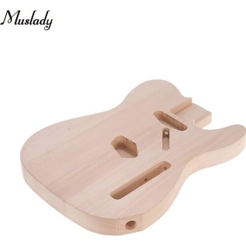 Muslady DIY Electric Guitar Body Basswood Material Unfinished Guitar Bodies Custom Guitar Barrel Parts Accessories