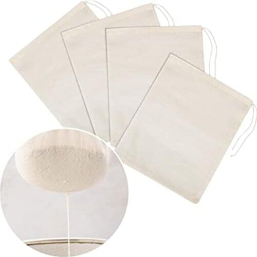 3 Sizes Reusable Nut Milk Strainer Kitchen Yogurt Coffee Tea Juice Wine Cheesecloth Bags Liquid Filter Bag Kitchen Accessories