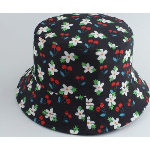Bucket Hat Men Women Summer Sun Beach Flowers Reversible UV Protection Hip Hop Breathable Cap Outdoor Holiday Accessory