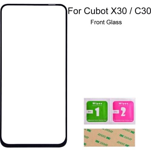 New Phone Repair Parts Front Glass Panel For Cubot X30 C30 (No Touch Screen) Outer Glass Panel Cover