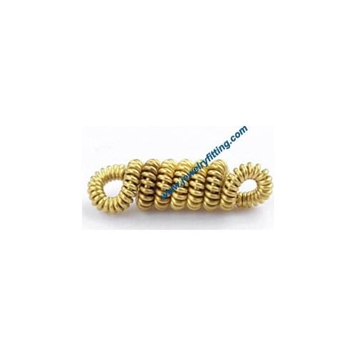All kinds of jewelry findings supplier Raw brass color tumbleweed wire connector beads handmade4*14mm