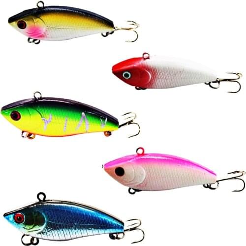 POETRYYI 1PCS Hard VIB Fishing Lure 5cm 5g Plastic Artificial Bait Treble Hooks Peche Bass Pike Trolling Pesca Fishing Tackle