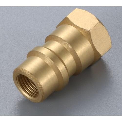 R12 to R134A Conversion Adapter Valve Brass 1/4" SAE Female Thread 8v1 Female Thread